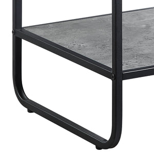 English Elm Raziela Modern Concrete Gray & Black End Table With Storage - Stylish, Durable & Easy Assembly B2726P244954-GIGA