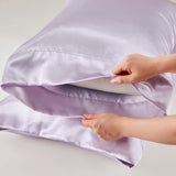 Madison Park Essentials Satin Casual Luxury 2 PC Pillowcases MPE21-1156 Lilac