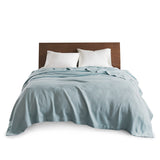 Madison Park Egyptian Cotton Casual Blanket MP51N-6187 Light Blue