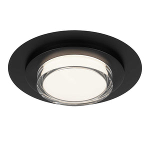 English Elm 16 Inch Square Led Flush Mount Ceiling Light with Acrylic Diffuser for Modern Interiors Black B370P400757