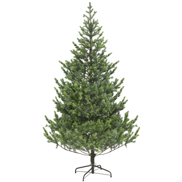 English Elm Homcom 6Ft Realistic Cedar Christmas Tree With 1933 Tips, Easy Setup & Safe Flame-Retardant Design W2225P249640
