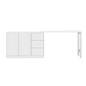 English Elm U_style Extendable Wooden Sideboard with 3 Drawers and 2 Doors for Entryway Living Room N711P334768K