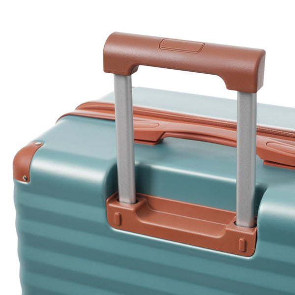 English Elm Luggage 5 Piece Abs Hardshell Travel Set with Usb Port Spinner Wheels and Tsa Lock Antique Blue Green N732P265290M