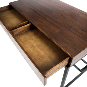 English Elm Christopher Knight Home® - STORAGE Acacia Wood Desk with Metal Legs, Industrial Oak Finish, Large Center Drawer, 44"W Durable 61359.00