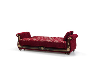English Elm PrimeNest Timberline Collection Upholstered Convertible Sofabed with Storage Chenille Fabric, Space-Saving Comfort and Durable Craftsmanship Burgundy B030P286550