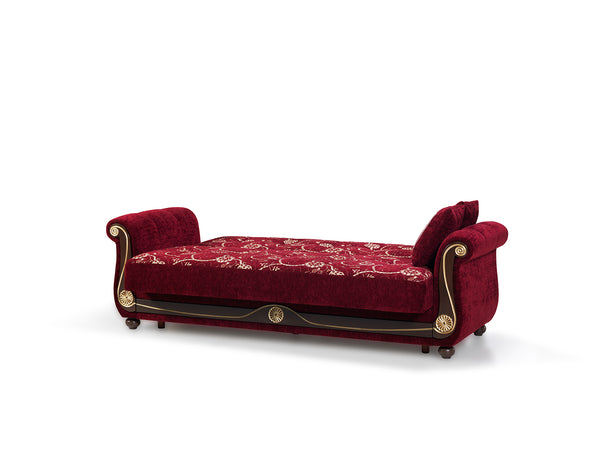 English Elm PrimeNest Timberline Collection Upholstered Convertible Sofabed with Storage Chenille Fabric, Space-Saving Comfort and Durable Craftsmanship Burgundy B030P286550