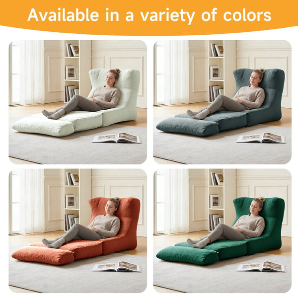 English Elm Cloud Corduroy Sleeper Chair Foldable High Density Foam Seat for Small Space Living Beige W1765P448558