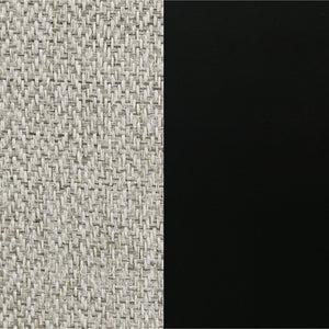 English Elm Modoc Beige Fabric Dining Chairs with Cross-hatch Back and Black Legs Set of 2 B062P447807