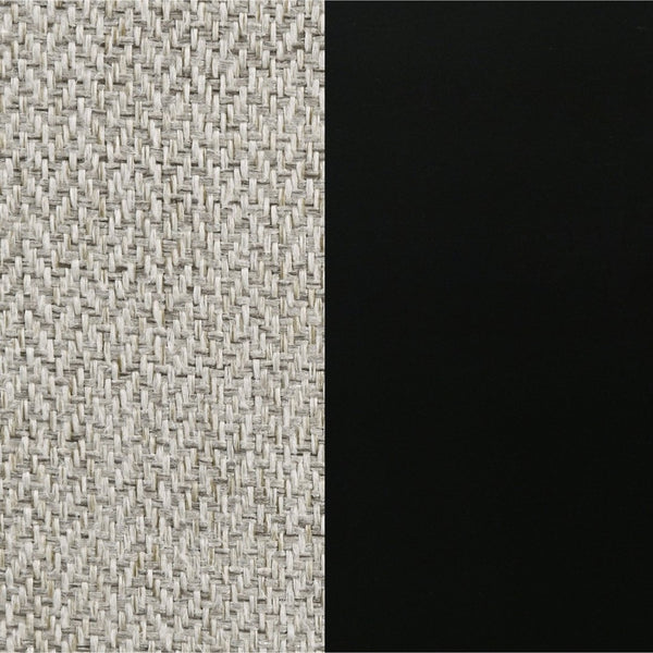 English Elm Modoc Beige Fabric Dining Chairs with Cross-hatch Back and Black Legs Set of 2 B062P447807
