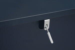 English Elm Modern 6 Drawer Dresser with Gold Metal Handles, Anti-Tip Design, Smooth Slide Drawers for Bedroom Dark Blue W688P170447