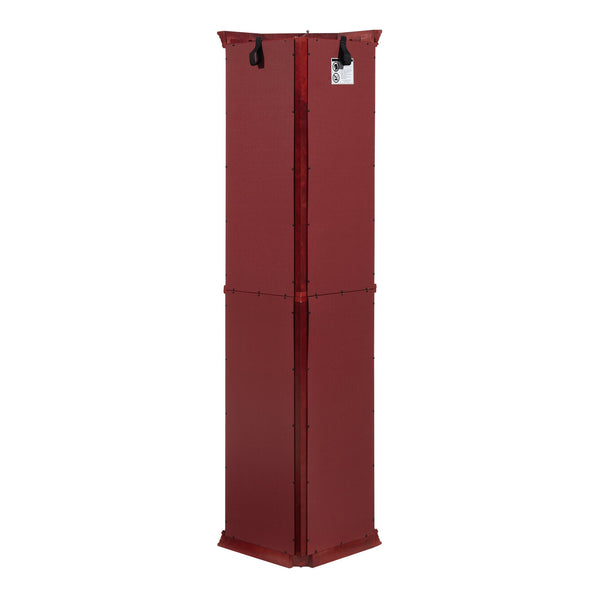 English Elm Lighted Corner Curio Cabinet - Elegant Glass Display With Adjustable Shelves & Ambient Lighting In Cherry W1758P300138