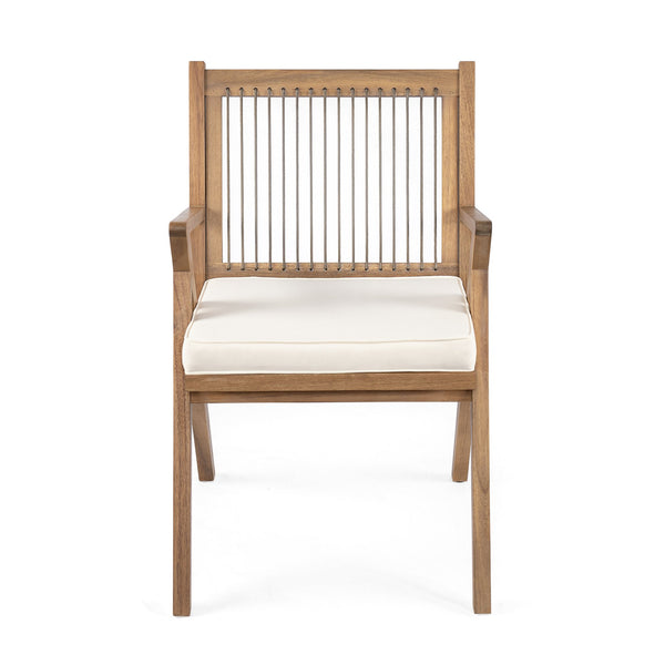 English Elm Christopher Knight Home® - 7 Piece Expandable Outdoor Dining Set with Acacia Wood Table and Breathable Rope Back Chairs, Stylish Durable Seating for 6–8 Guests, Weather-Resistant Finish and Water-Repellent Cushions (Expandable 71–94.5") Cream+Grey,Teak+ Black N768P249344T_6_N768P190946T