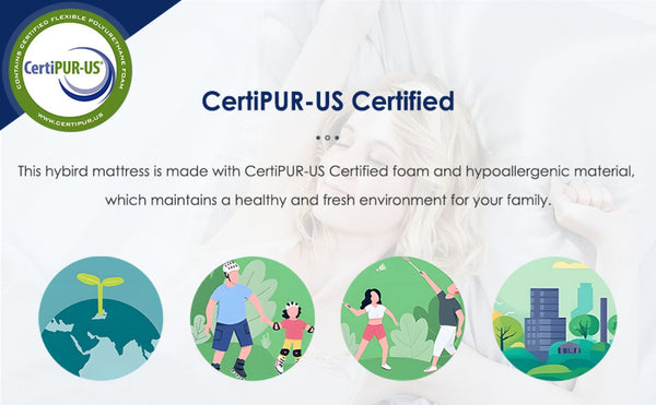 English Elm Queen Size Mattress - 10 Inch Medium Firm Hybrid With Pocketed Coils For Ultimate Comfort & Support W2889P310464-GIGA