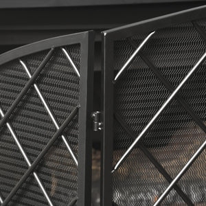 English Elm Christopher Knight Home® - FIRE Amiyah 3-Panel Iron Fireplace Screen - Decorative Protective Mesh Shield for Hearth Safety and Style Black 61127.00