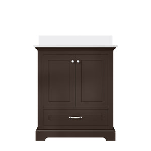 English Elm Espresso 30 in. Single Bath Vanity with Cultured Marble Top, Solid Wood, Soft-Close, Pre-Drilled Faucet B2731P258323