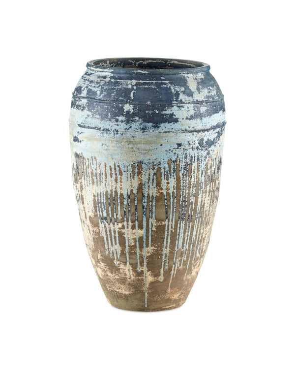 Catania Antique Blue Drip Planter