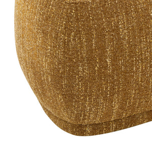 English Elm Jennifer Taylor Home - Pebble Rounded Triangle Cocktail Ottoman with 11-Layer Plywood Frame, Tweed Upholstery, Cozy Seating Yellow B2719P238435