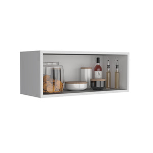 English Elm Wally versatile 30" wide open wall cabinet with sturdy 25 lb shelf capacity for organized living spaces White 31.2 L x 14.2 W x 4.4 H B200P239111