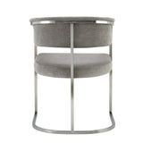 VIG Furniture Modrest Sebastian - Modern Grey Fabric + Stainless Steel Dining Chair VGGA-6251CH-GRY