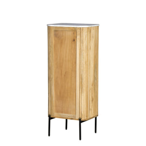 VIG Furniture Modrest - Cambridge White Marble & Mango 5 Drawer Chest VGED-RID105113