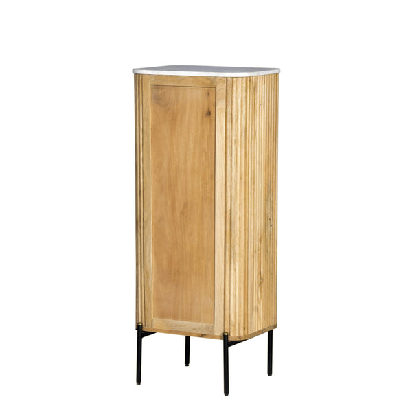 VIG Furniture Modrest - Cambridge White Marble & Mango 5 Drawer Chest VGED-RID105113