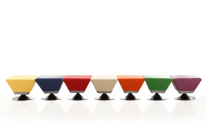 Manhattan Comfort Diamond Modern Ottomans - Set of 7 Blue, Red, Purple, Green, Orange, Tan, and Yellow 7-OT002