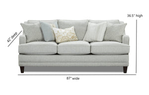 Fusion Limelight Mineral Sofa In Grey - Luxe Living Collection With Plush Comfort & Reversible Cushions Grey Ws ,100% Polypropylene  7000-00kp Limelight Mineral Sofa
