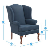 Crawford Sky Wing Back Chair