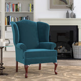 Comfort Pointe Elizabeth Ocean Wingback Chair Cherry Finish