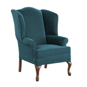 Comfort Pointe Elizabeth Ocean Wingback Chair Cherry Finish