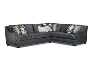 Fusion Argo Ash Sectional Sofa - Luxe Living Collection With Plush Comfort, Stylish Pillows & Durable Design Grey Sw ,100% Polyester 7000-31l/33r Argo Ash Sectional