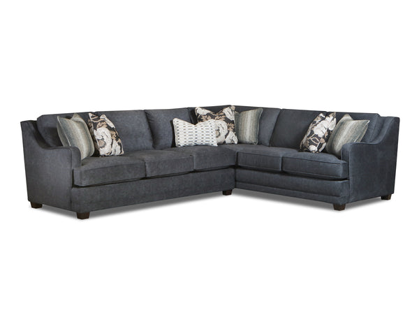 Fusion Argo Ash Sectional Sofa - Luxe Living Collection With Plush Comfort, Stylish Pillows & Durable Design Grey Sw ,100% Polyester 7000-31l/33r Argo Ash Sectional