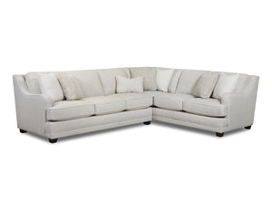 Fusion Hogan Cotton Sectional - Luxe Living Comfort With Stylish Pillows And Reversible Cushions Included Off White Ws ,73% Polypropylene 27% Polyester 7000-31l/33r Hogan Cotton Sectional