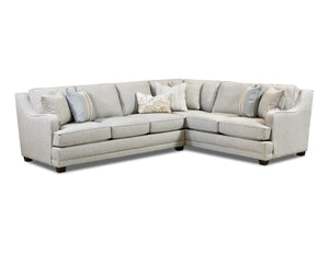 Fusion Limelight Mineral Sectional Sofa - Luxe Living Collection With Contrasting Pillows And Comfort Features Grey Ws ,100% Polypropylene  7000-31l/33r Limelight Sectional