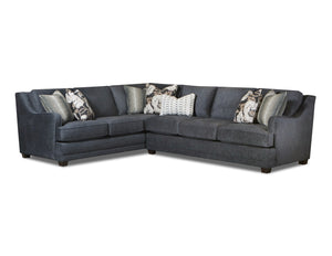 Fusion Argo Ash Sectional Sofa - Luxe Living Collection With Plush Comfort, Stylish Pillows & Durable Design Grey Sw ,100% Polyester 7000-31r/33l Argo Ash Sectional