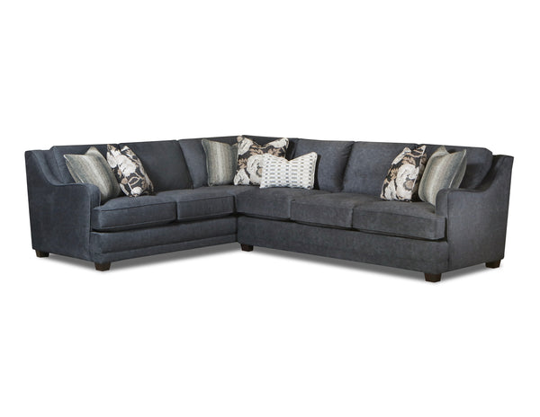 Fusion Argo Ash Sectional Sofa - Luxe Living Collection With Plush Comfort, Stylish Pillows & Durable Design Grey Sw ,100% Polyester 7000-31r/33l Argo Ash Sectional