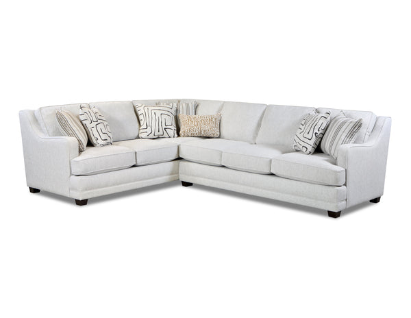 Fusion Durango Luxurious Two-piece Sectional Sofa With Contrasting Pillows For Ultimate Comfort And Style Off White W ,100% Polypropylene 7000-31r/33l Durango Pewter Sectional