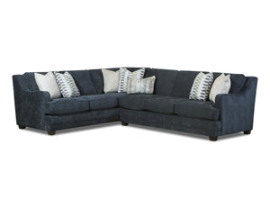 Fusion Elise Ink Sectional: Luxurious Grey Two-piece Design With Stylish Patterns And Ultimate Comfort Grey Sw ,100% Polyester 7000-31r/33l Elise Ink Sectional