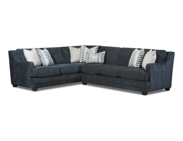 Fusion Elise Ink Sectional: Luxurious Grey Two-piece Design With Stylish Patterns And Ultimate Comfort Grey Sw ,100% Polyester 7000-31r/33l Elise Ink Sectional