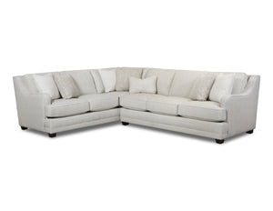 Fusion Hogan Cotton Sectional - Luxe Living Comfort With Stylish Pillows And Reversible Cushions Included Off White Ws ,73% Polypropylene 27% Polyester 7000-31r/33l Hogan Cotton Sectional