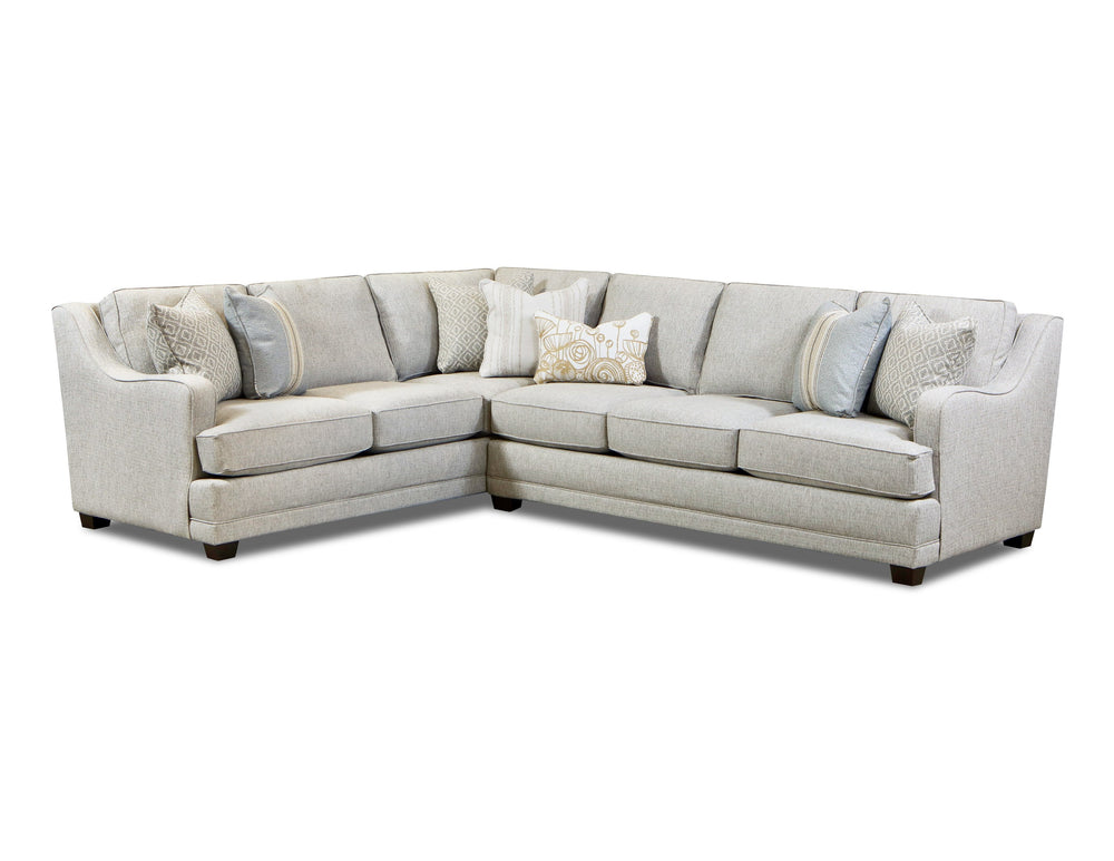 Fusion Limelight Mineral Sectional Sofa - Luxe Living Collection With Contrasting Pillows And Comfort Features Grey Ws ,100% Polypropylene  7000-31r/33l Limelight Sectional