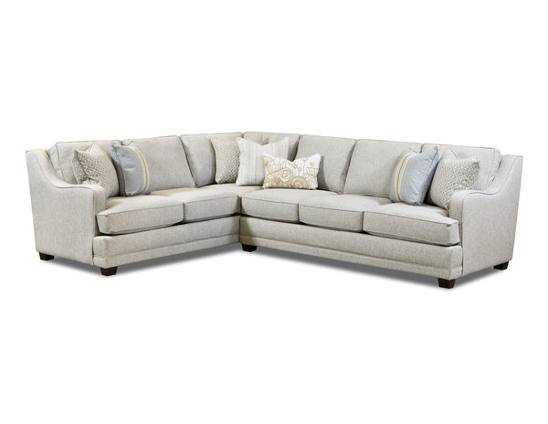Fusion Limelight Mineral Sectional Sofa - Luxe Living Collection With Contrasting Pillows And Comfort Features Grey Ws ,100% Polypropylene  7000-31r/33l Limelight Sectional