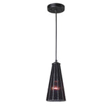 Lumino 5'' Wide 1-Light Pendant - Translucent Purple in Matte Black 70000-1TP Elk Lighting