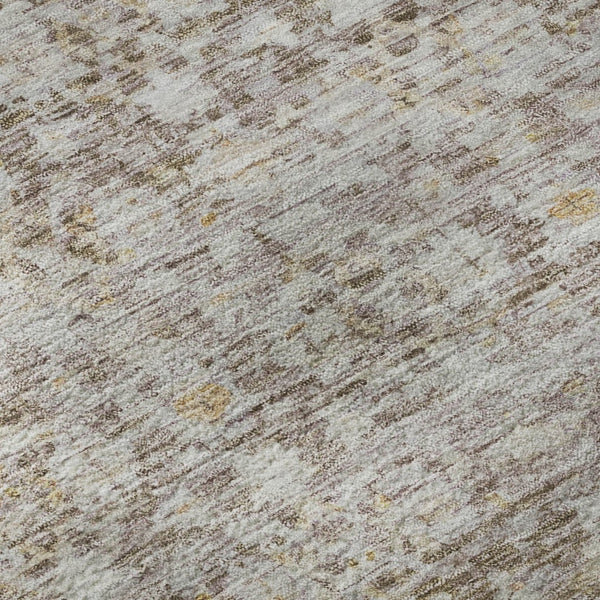 HomeRoots 8' X 10' Taupe and Beige Striped Area Rug - Durable, Washable, UV-Protected for Busy Homes 700009