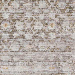 HomeRoots 9' X 12' Taupe & Beige Striped Washable Area Rug with UV Protection for High-Traffic Spaces 700010