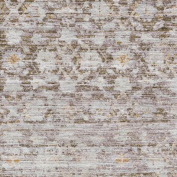 HomeRoots 9' X 12' Taupe & Beige Striped Washable Area Rug with UV Protection for High-Traffic Spaces 700010