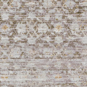 HomeRoots 10' Taupe and Beige Striped Washable Area Rug - Durable, UV Protected, Pet-Friendly Design for Living Spaces 700011
