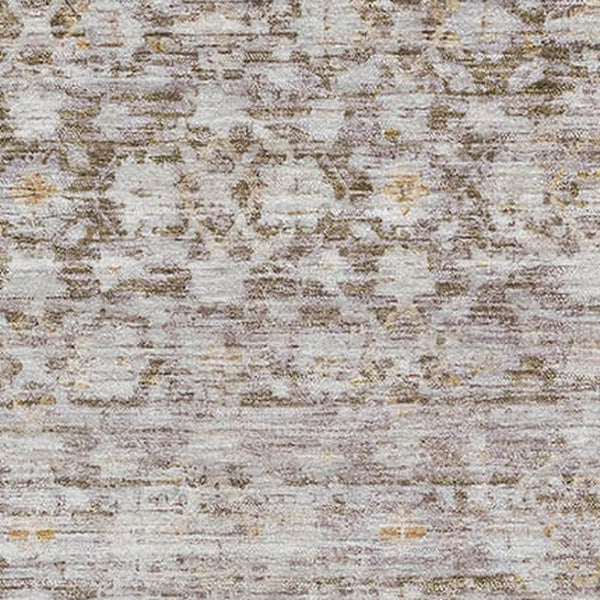 HomeRoots 10' Taupe and Beige Striped Washable Area Rug - Durable, UV Protected, Pet-Friendly Design for Living Spaces 700011