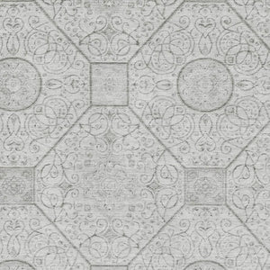 HomeRoots 10' X 14' Silver and Gray Geometric Washable Area Rug - Durable, Stylish, UV-Protected for High-Traffic Spaces 700041