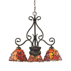 Carelina 24'' Wide 3-Light Chandelier - Tiffany Bronze 70005-3 Elk Lighting